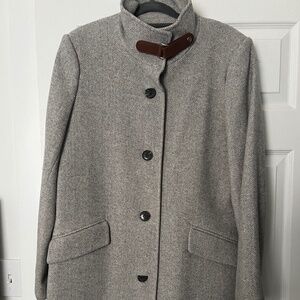 Lauren Tab Front Wool Blend Coat